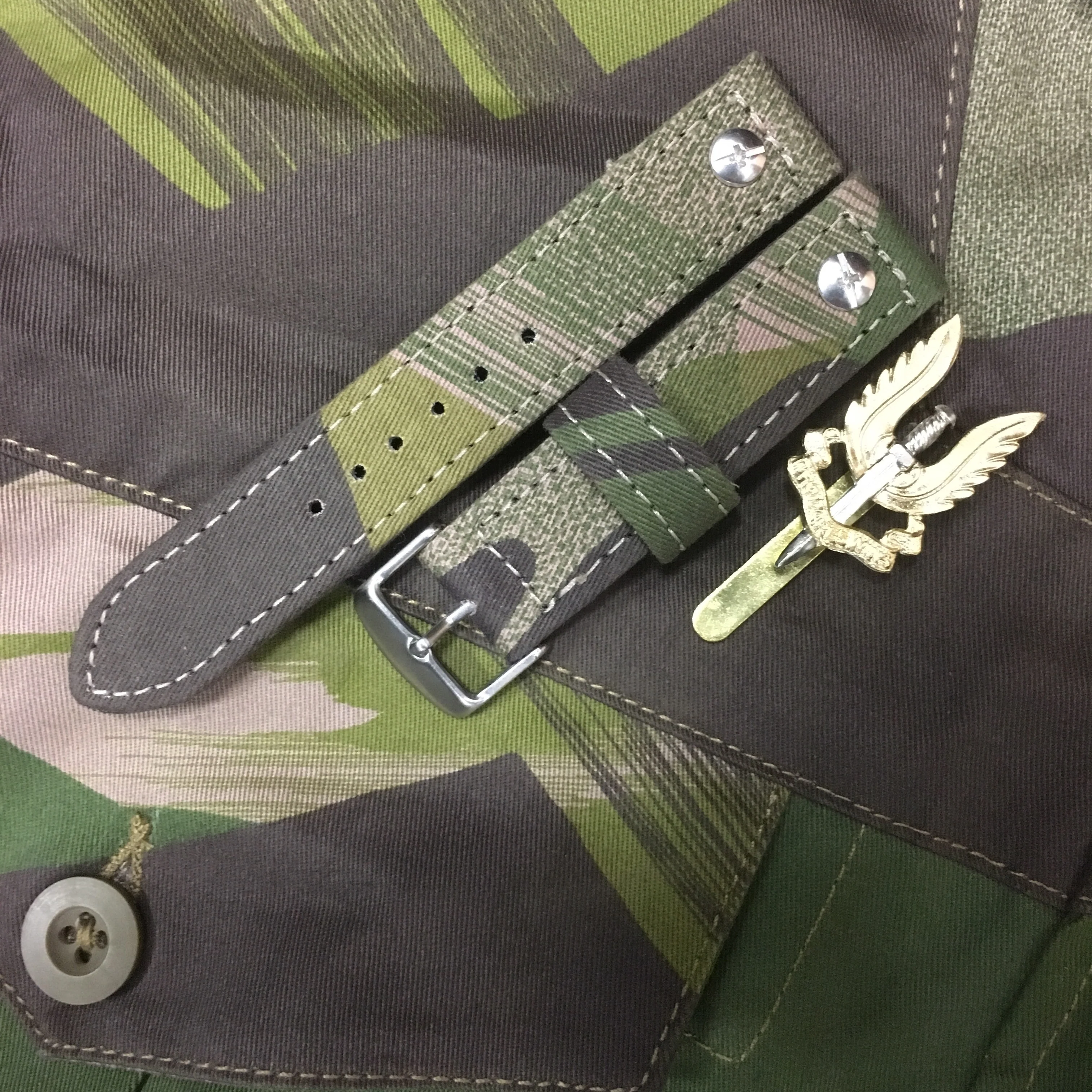 Hand-Made SAS/Para Camouflage Denison Two-Piece Watch Strap - Image 13