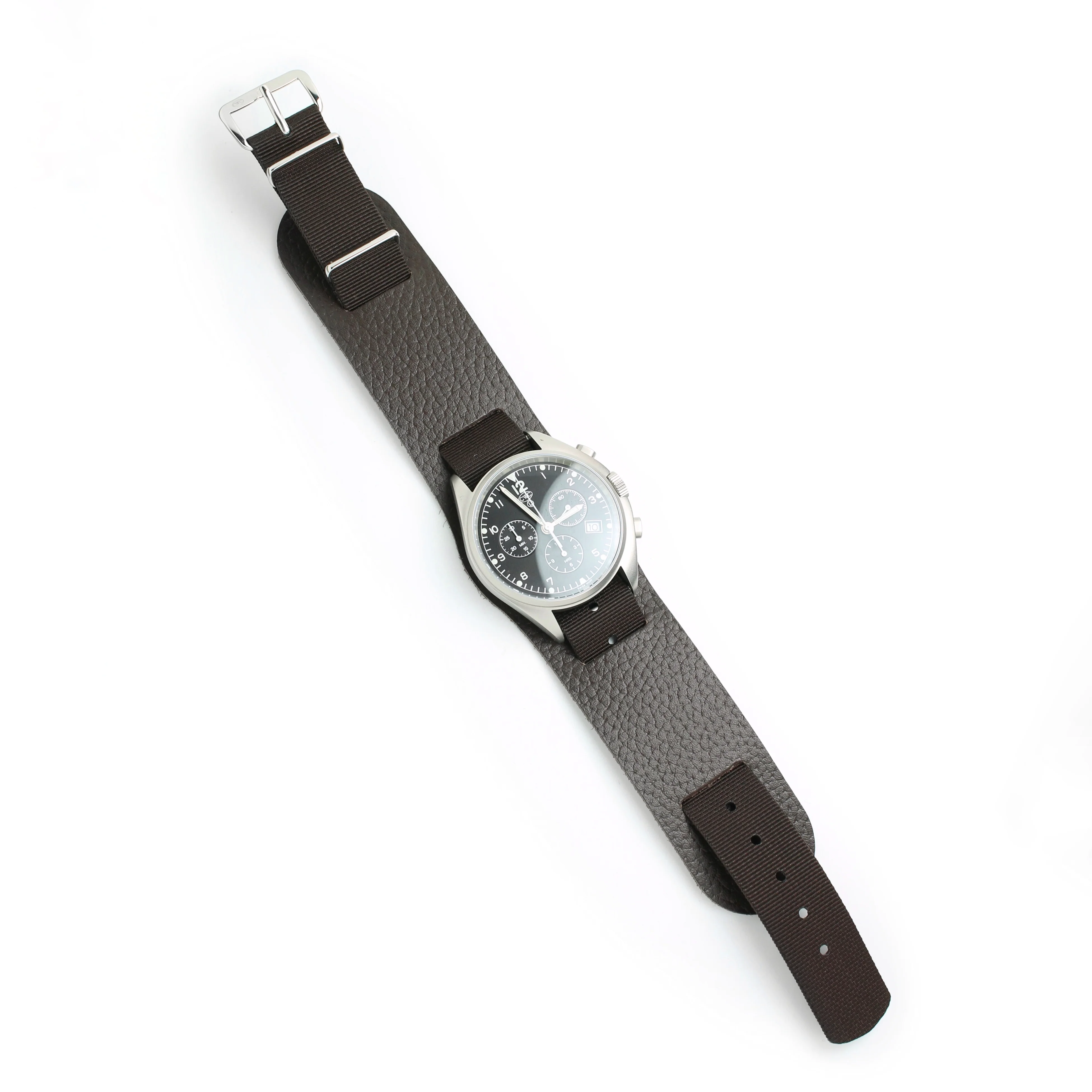 RAF-74 Leather / Nylon Watch Strap 18mm - Image 3